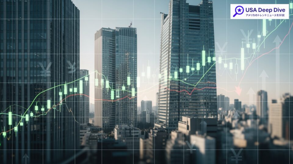 2026年5月22日の日経平均はAI・半導体関連株がけん引し一時1700円超上昇したシーンを表現した画像。