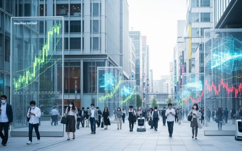 スペースXが6月12日に上場決定し、AIインフラ企業としての成長戦略が示される様子を表現した画像です。
