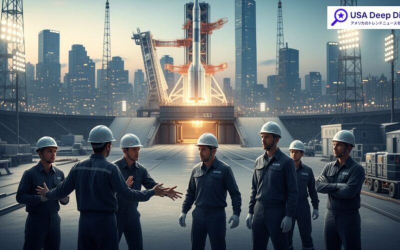 SpaceXがスターシップV3の打ち上げを直前で中止、現場の緊張感を表現したシーン。